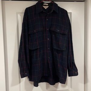 Vintage Men’s Evan Picone Wool Button Down Shirt XL